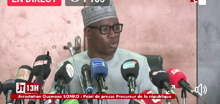Urgent : Le Procureur diffuse une vidéo compilation des "appels à l'insurrection" de Ousmane Sonko
