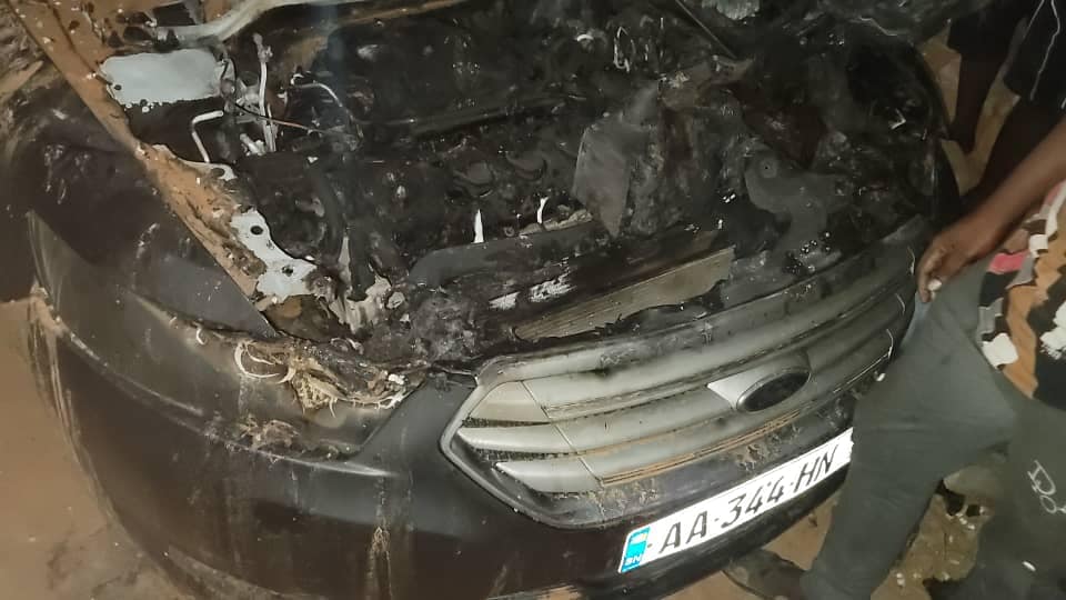 Pikine : Le véhicule de l'activiste Bah Diakhaté incendié