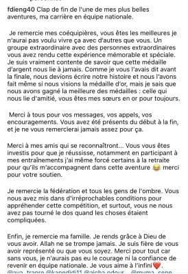 Équipe nationale Basket : Fatou Dieng prend sa retraite internationale