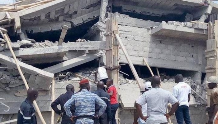Effondrement d'un bâtiment à la Cité Sipres : trois personnes décédées