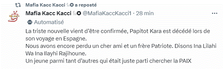 Nécrologie : Décès de Papito Kara de la « mafia Kacc Kacc » (Famille)