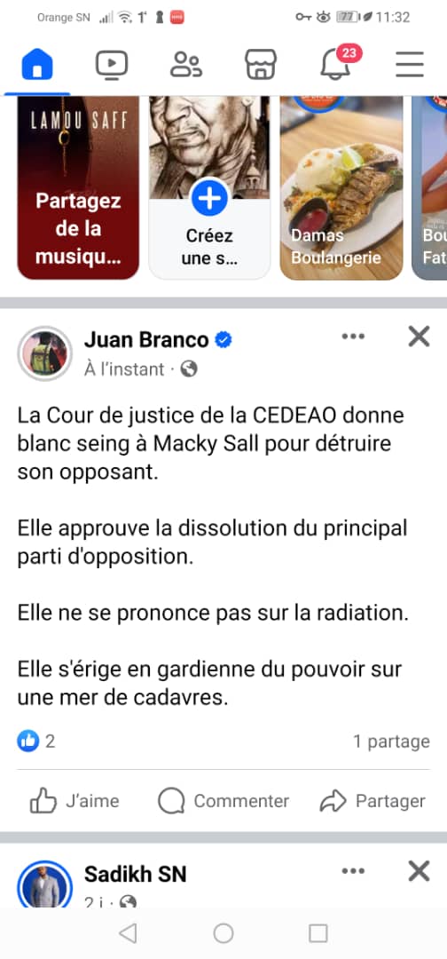Verdict de la CJC sur l'affaire Sonko : L'Etat du Sénégal remporte la manche