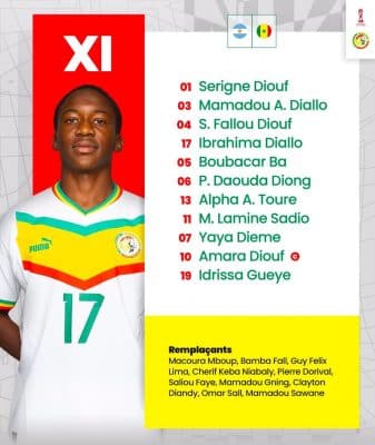 Mondial U17 : Onze de départ des Lionceaux pour le premier match contre l’Argentine