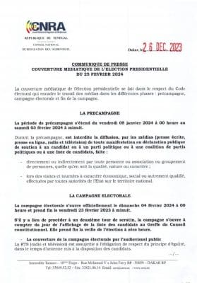Couverture médiatique de la présidentielle 2024 : le CNRA met en garde les médias