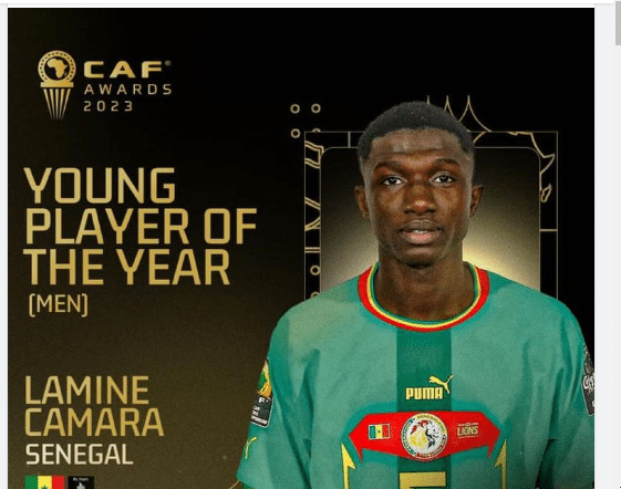 CAF Awards 2023 : Lamine Camara remporte le trophée du Meilleur Jeune Joueur Africain de l'année !