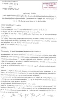 Dépôt de candidatures, parrainages : Les mesures prises par le Conseil constitutionnel