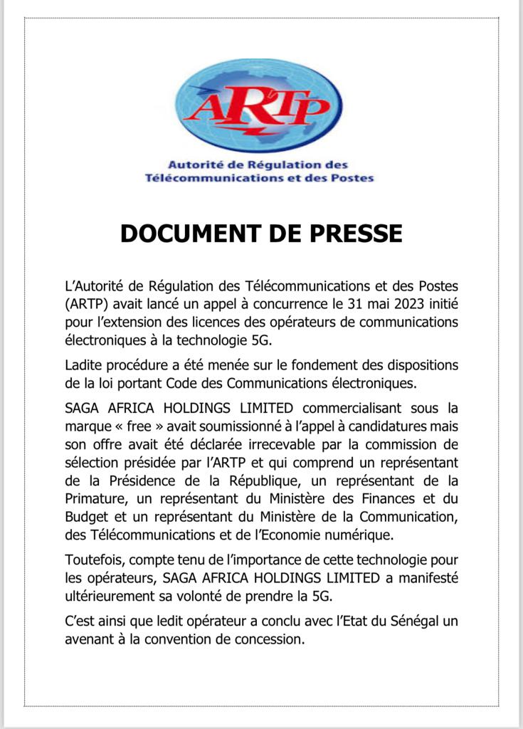 Telecommunication : Free entre dans l'ere de la 5G après la Sonatel en déboursant 13,5 milliards