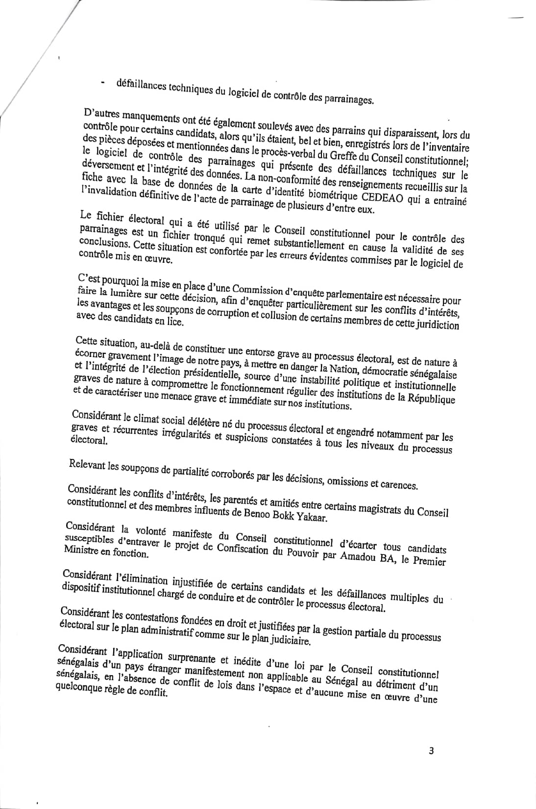 Affaire Karim Wade : Proposition de résolution pour la mise en place d'une commission d'enquête parlementaire à l'Assemblée