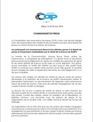 Retrait Licence de Walf : la CAP met en place un plan d'actions qui va démarrer ce mardi