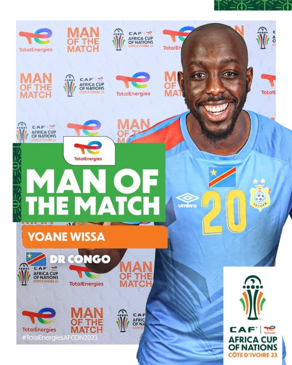 Can 2023 - Guinée vs Rdc (1-3) : Yoane Wissa est désigné l’homme du match