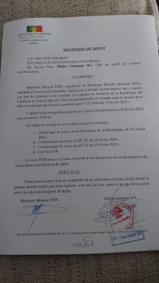 Conseil constitutionnel : Khalifa Sall a déposé une requête