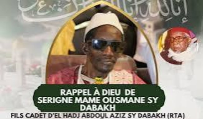 Rappel à Dieu de Mame Ousmane Sy, fils cadet de Mame Abdoul Aziz Dabakh