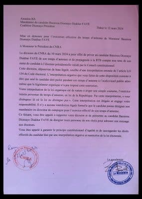 Censure du temps d'antenne de Diomaye : Son mandataire va servir une mise en demeure au CNRA
