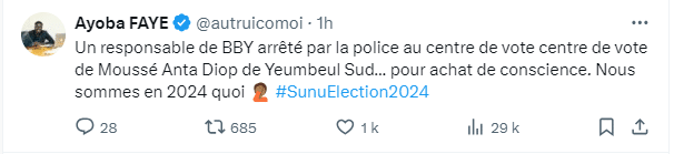 Yeumbeul Sud : Un responsable de Benno arrêté au centre de vote Moussé Anta Diop...