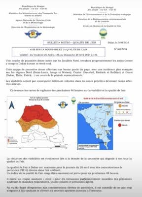 "Un indice de la qualité de l'air rouge est prévu pour les prochaines 48 heures" (Anacim)