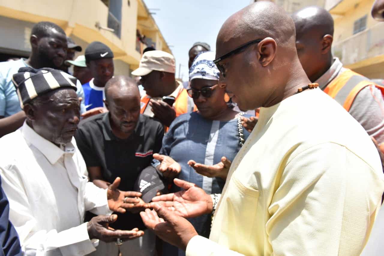 Barthelemy Dias visite le chantier de réhabilitation de la voirie urbaine de Dakar