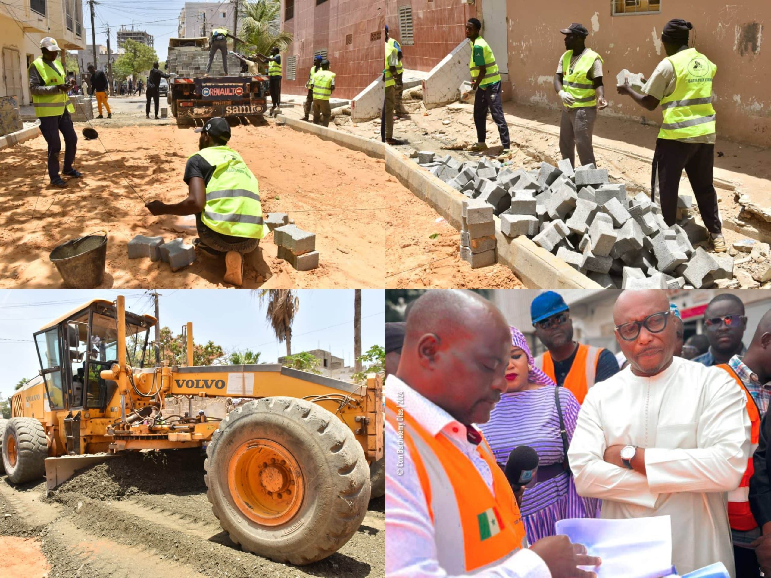 Barthelemy Dias visite le chantier de réhabilitation de la voirie urbaine de Dakar