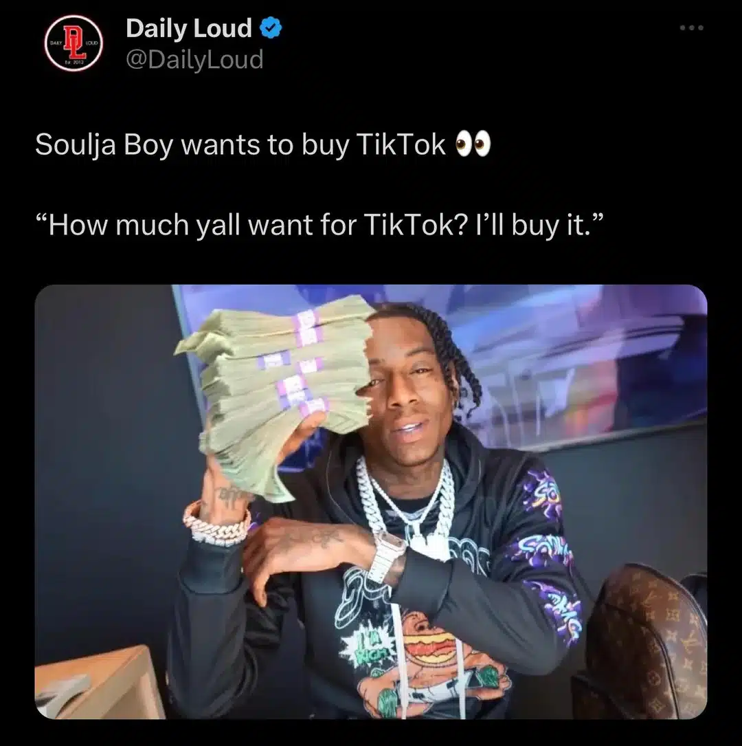 USA: Soulja Boy propose d'acheter TikTok : « Combien en voulez-vous ? »