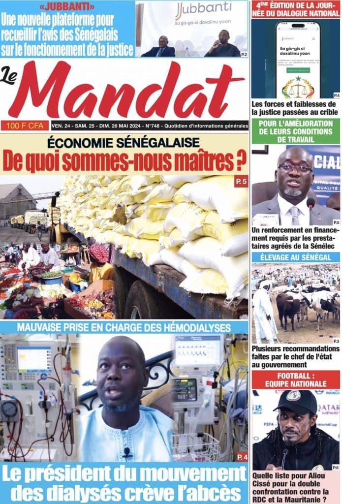 Les Unes des journaux Sénégalais du vendredi 24 mai 2024
