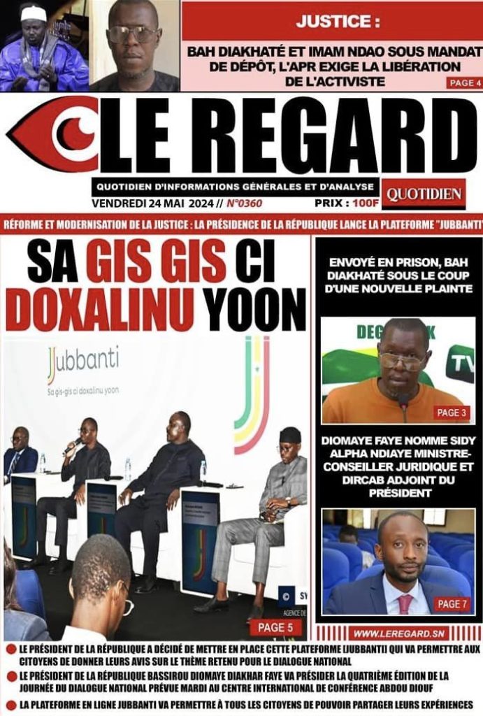 Les Unes des journaux Sénégalais du vendredi 24 mai 2024