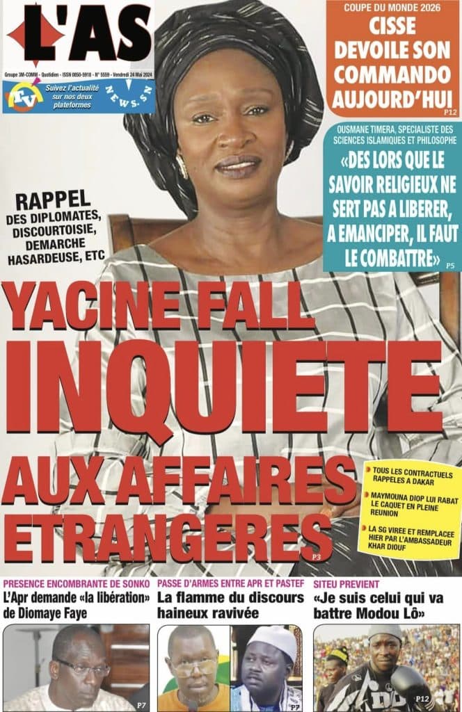 Les Unes des journaux Sénégalais du vendredi 24 mai 2024