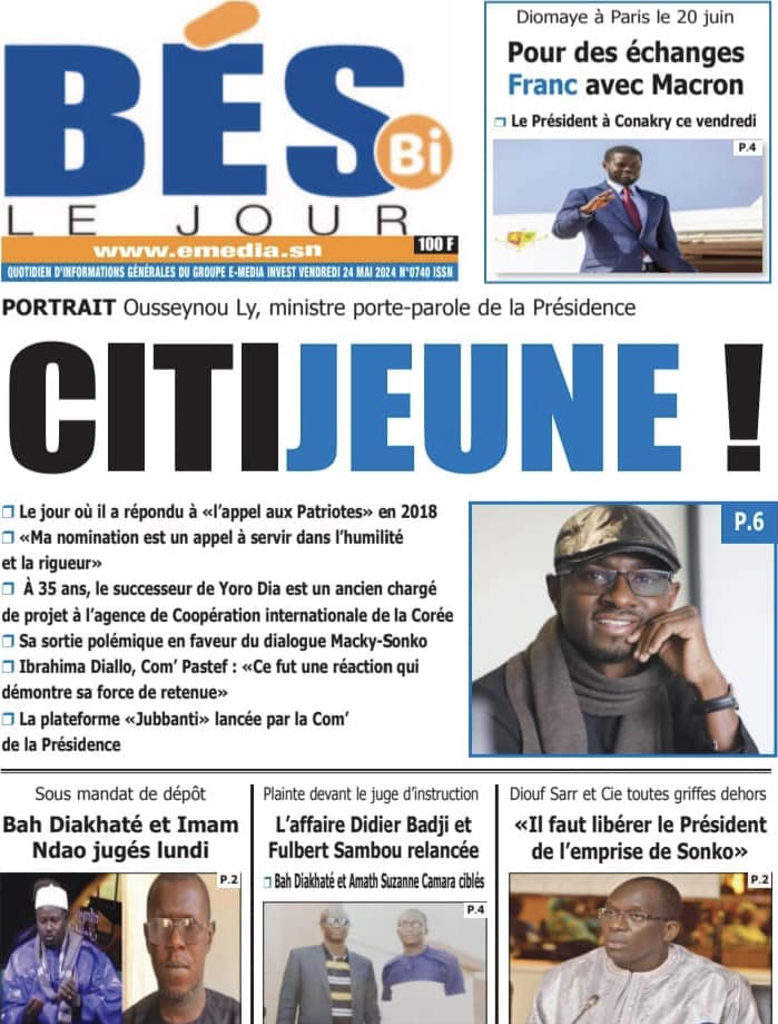 Les Unes des journaux Sénégalais du vendredi 24 mai 2024