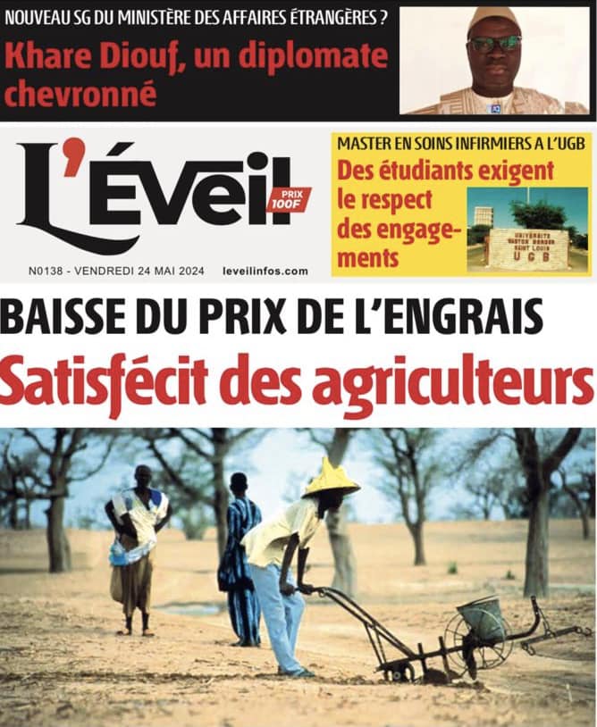 Les Unes des journaux Sénégalais du vendredi 24 mai 2024
