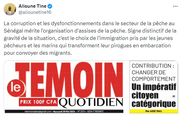 Corruption et dysfonctionnements : Alioune Tine prône l'organisation d'assises de la pêche 