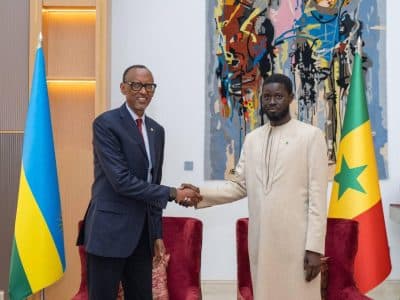 Visite de Travail : Le Président Paul Kagame chaleureusement accueilli par le Chef de l’Etat Bassirou Diomaye Faye