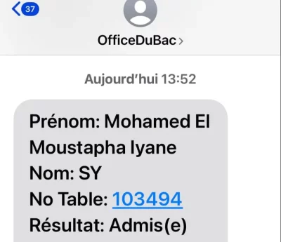 À 40 ans, Mouhamed El Moustapha Iyane Sy décroche son bac avec mention