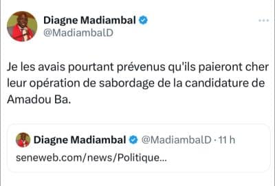 Amadou Ba Pastef répond à Madiambal : "vous paierez vos turpitudes financières"