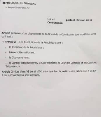 Dissolution Hcct-Cese : Les motifs du projet de loi portant connus