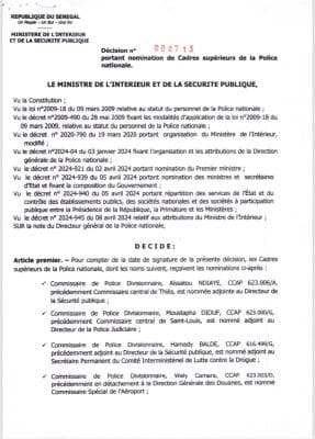 Sécurité : Vaste chamboulement à la police nationale !