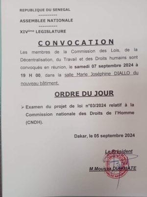 3e session extraordinaire de l’assemblée : Des commissions et séances plénières convoquées