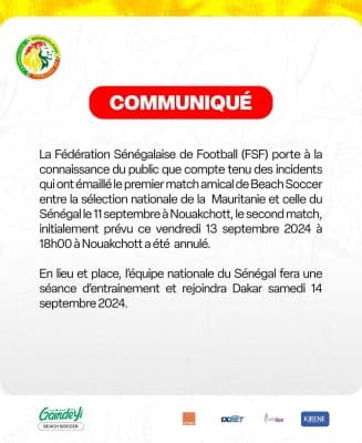 Beach-soccer Sénégal - Mauritanie : La Fédération annule le deuxième match !