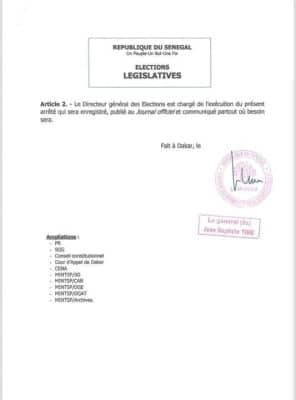 Élections législatives du 17 novembre : Le ministre de l’intérieur fixe le format et la couleur des enveloppes de vote