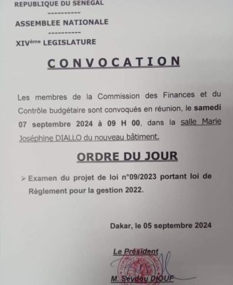 3e session extraordinaire de l’assemblée : Des commissions et séances plénières convoquées