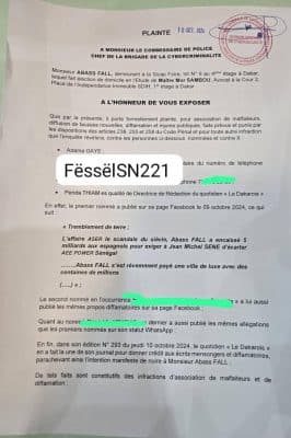 Accusé d’avoir encaissé 5 milliards dans l’affaire Aser : Abass Fall porte plainte contre Adama Gaye