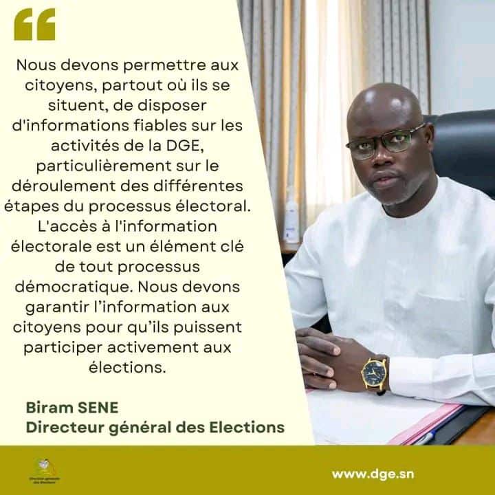 Législatives : "Nous devons garantir l'information aux citoyens pour qu'ils puissent participer activement aux élections",(DGE)