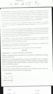 Recours portant annulation du bureau de l’AN : Le Conseil constitutionnel déboute Aïssata Tall Sall et se dit incompétent