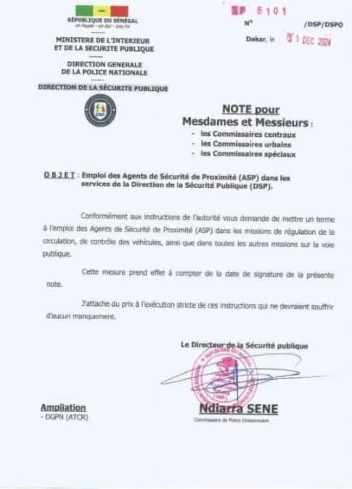 Les Asp retirés de la circulation