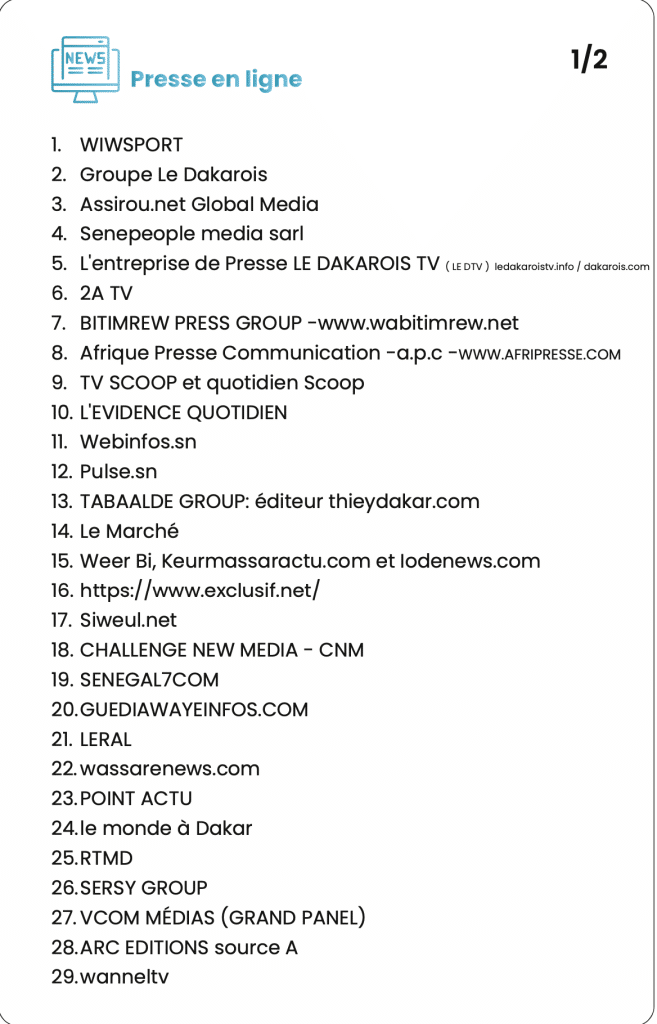 Voici la listes des médias conformes avec le code de la presse (Vidéo)