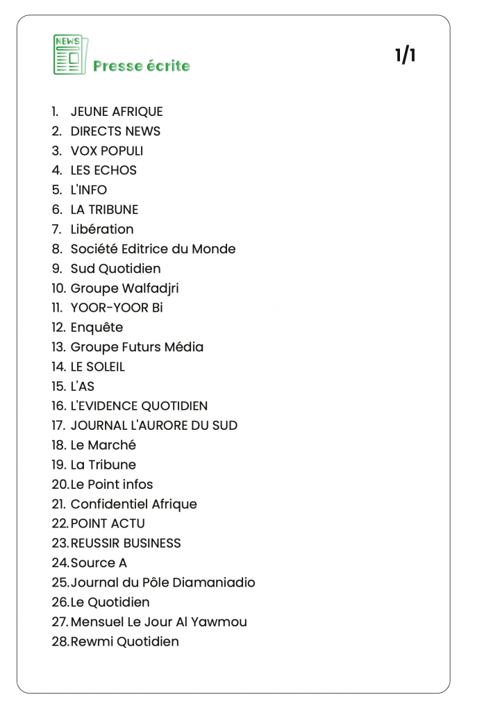 Voici la listes des médias conformes avec le code de la presse (Vidéo)