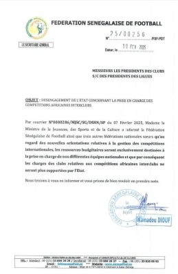 Compétitions africaines interclubs : L’État ne va plus financer les clubs Sénégalais