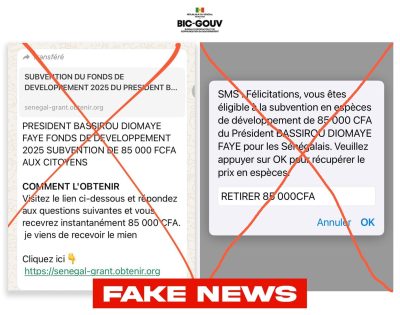 "Subvention du fonds de développement" : "Le Chef de l’État n’a jamais lancé ce prétendu Fonds", (Gouvernement)