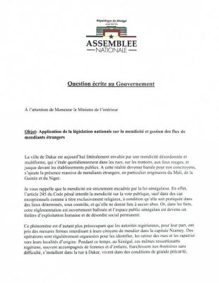 Flux de mendiants étrangers à Dakar : Tahirou Sarr dénonce et interpelle le gouvernement de Sonko