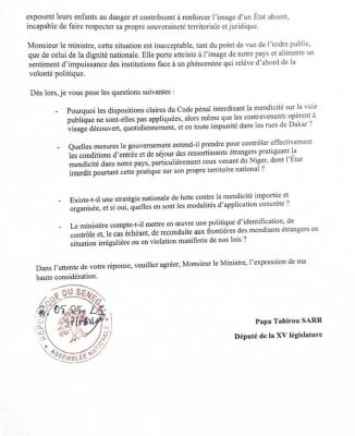 Flux de mendiants étrangers à Dakar : Tahirou Sarr dénonce et interpelle le gouvernement de Sonko