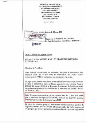 Affaire Azoura Fall : Les parties civiles annoncent leur retrait de la procédure