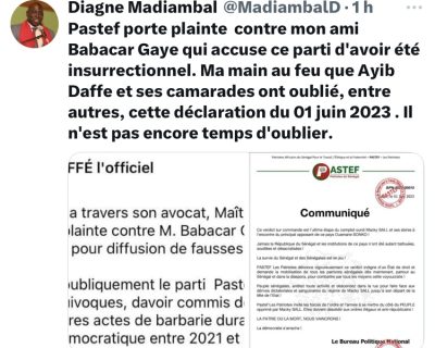 Plainte de Pastef contre Babacar Gaye et Babacar Dione : Madiambal Diagne réagit !