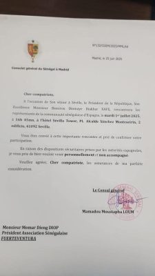 Espagne : Le chef de l'État va rencontrer la communauté sénégalaise à Séville, le 1er juillet 2025
